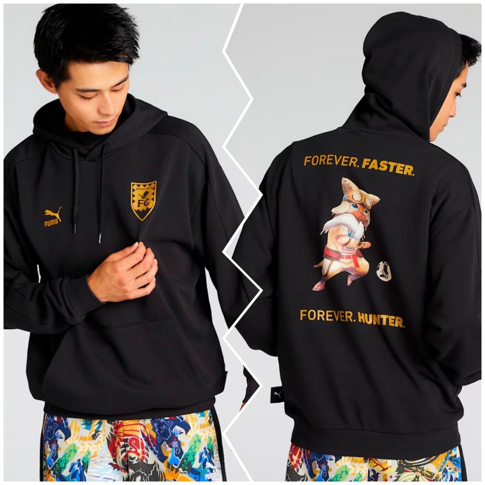 PUMA x Monster Hunter Unisex Black Hoodie Japan Exclusive
