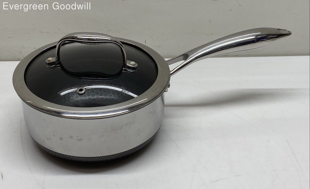 HexClad Stainless Steel Saucepan with Lid