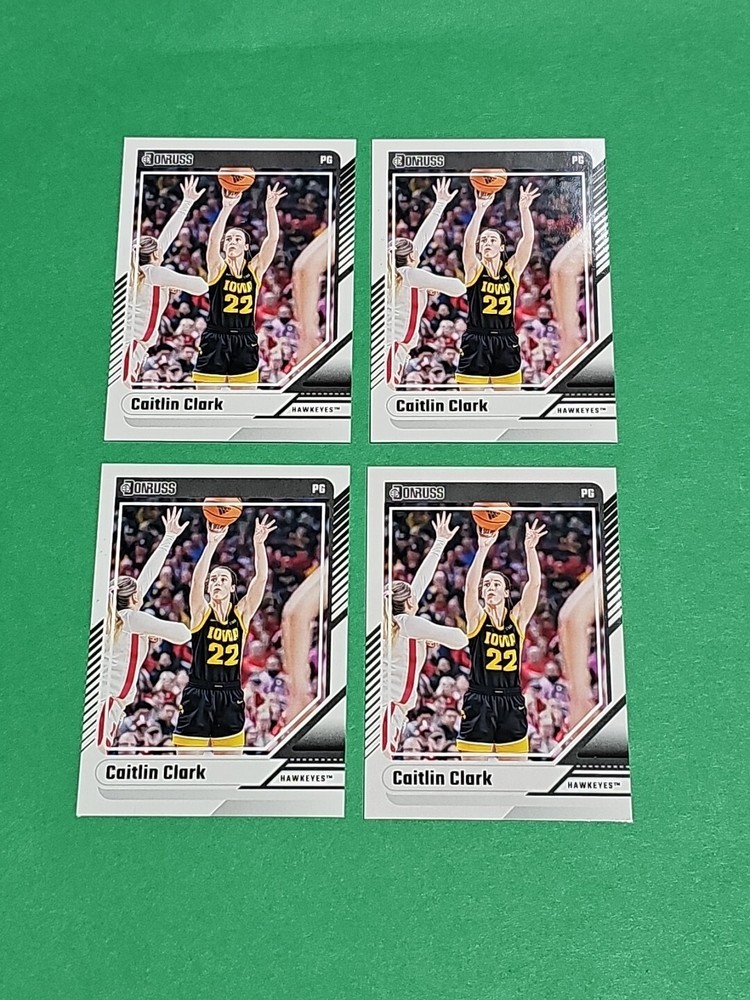 💎 Lot Of 4 Caitlin Clark Rookie 2024 Panini Donruss Iowa Hawkeyes Cards # 9