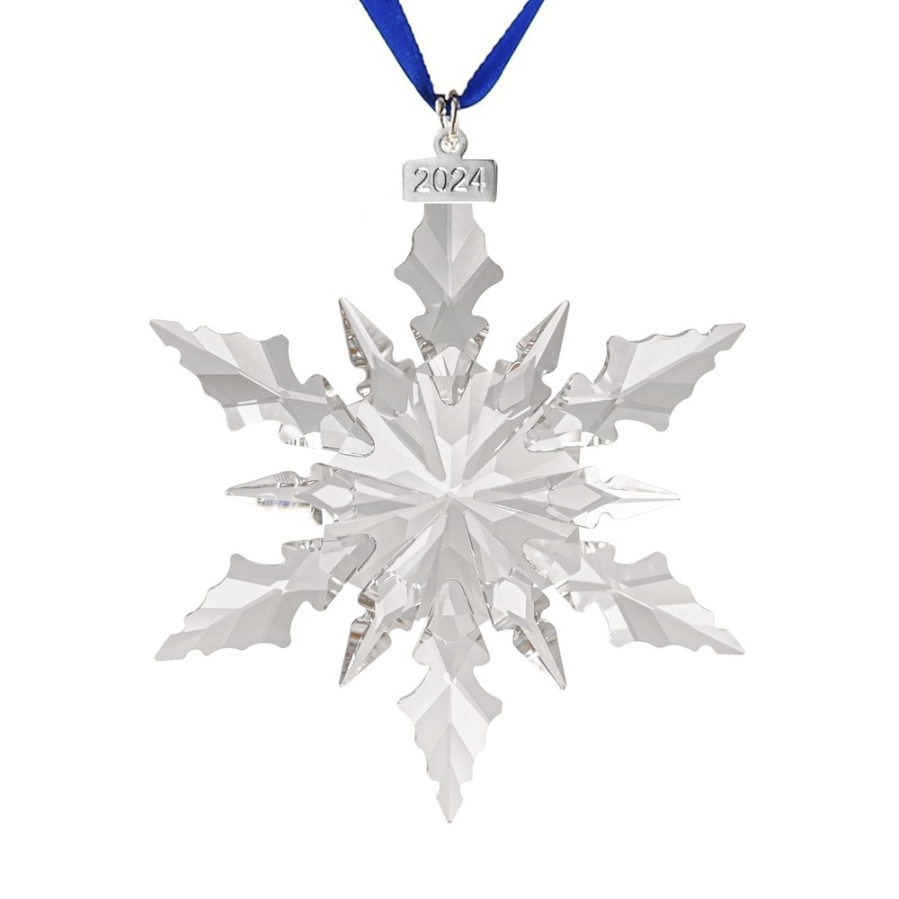 Homydecor 2024 Annual Snowflake Crystal Christmas Ornaments Elegant Tree Deco...