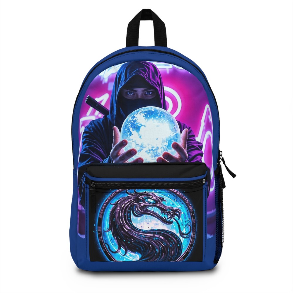 Mortal Kombat Sub Zero Themed Vibrant Gamer Backpack for School