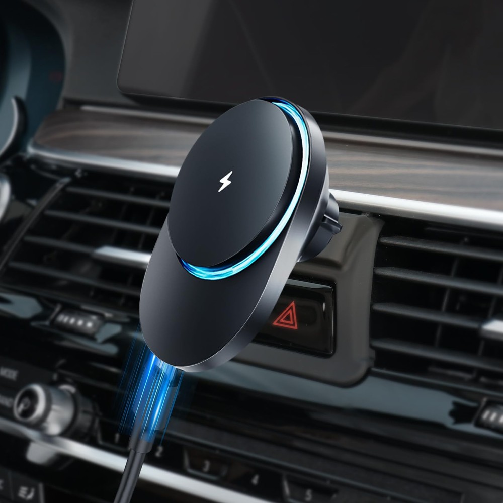 for BMW 5 Series 2017-2023 Magnetic Wireless Car Charger Phone Holder Mount C...