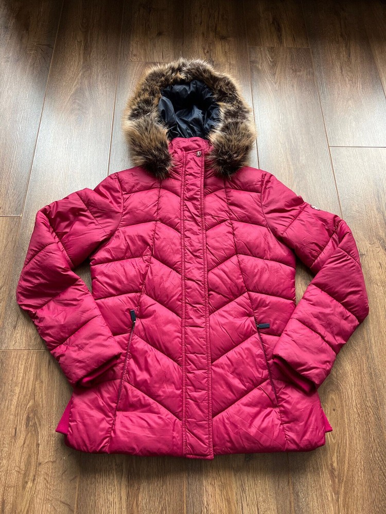 WOMENS Barbour Downhall Quilt Fibre Down  Jacket   Size 10 S RED