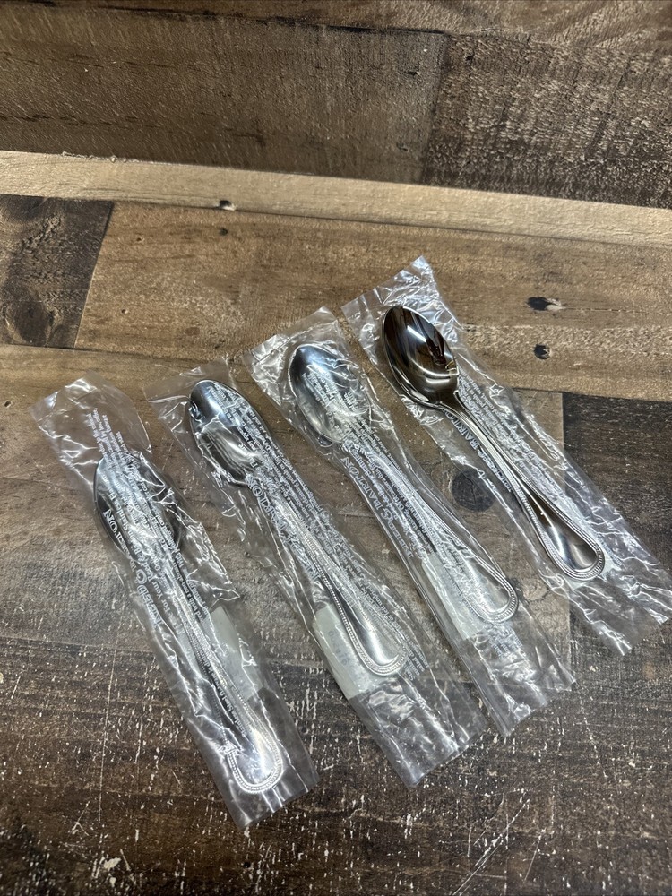 Reed & Barton BOSTON PEARL Teaspoons - Set of 4 - 18/8 Stainless Korea NEW