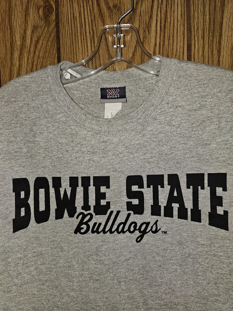 Bowie State University Older Style Small Mens Gray Graphic Logo Tshirt NCAA