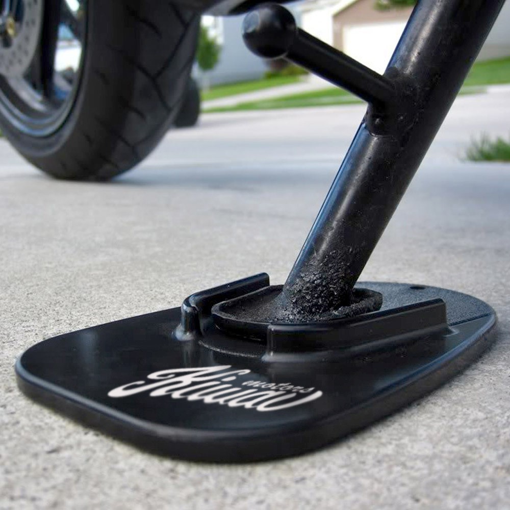 Kickstand Pad Motorcycle Side Stand Foot Plate Puck Parking Support US STOCK