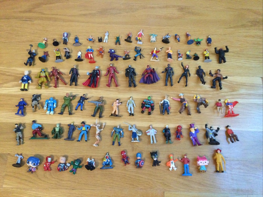 MINIATURE Vintage to Now ACTION FIGURES LOT Figurines Diorama Marvel Mixed Micro