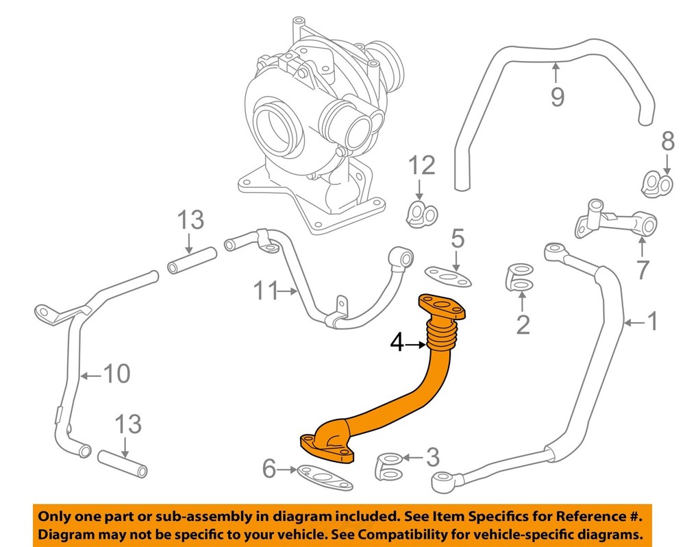 GM OEM Turbocharger Oil Line Replacement 98062842