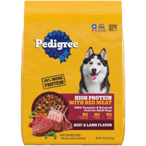 Pedigree High Protein Beef & Lamb Dry Dog Food for Active Dogs  