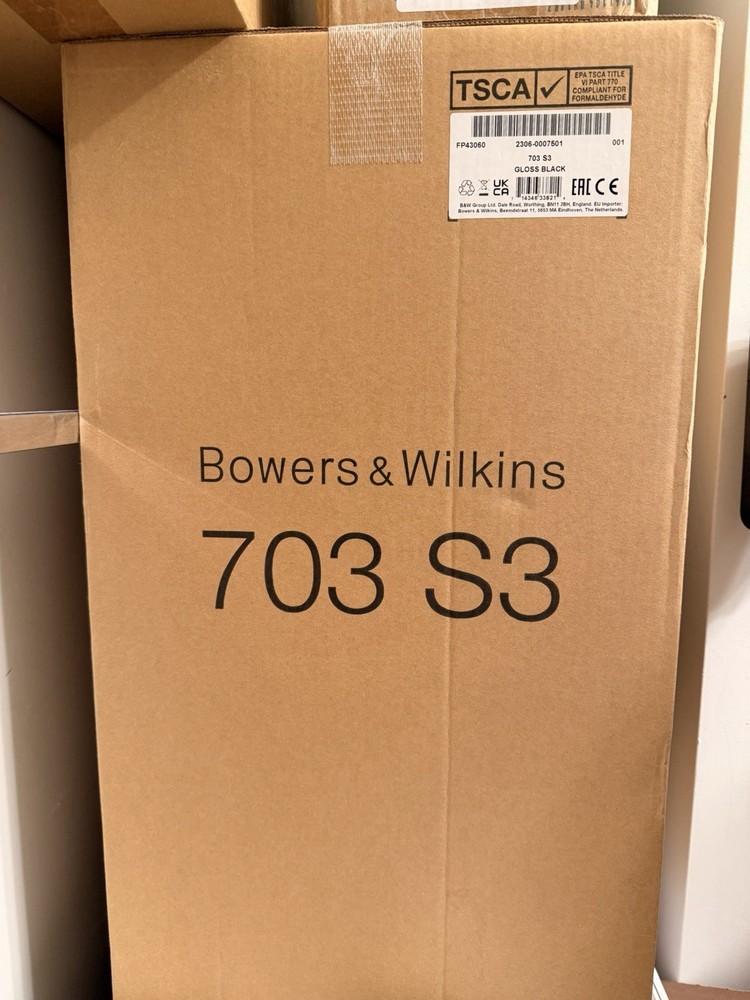 Bowers & Wilkins 703 S3 High End 2.0 Channel Standing Speaker Gloss Black