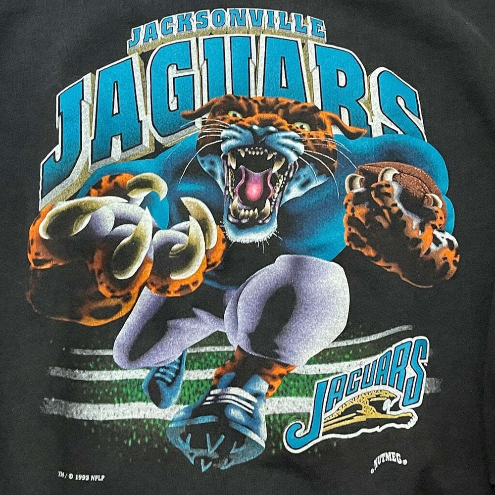 Jacksonville Jaguars NFL Football Crewneck Sweatshirt Reprint 90s HN0401