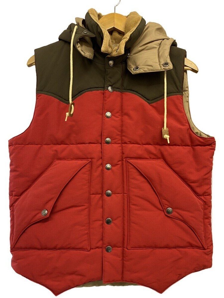 SUGAR CANE Yoke Vest Size M Red Vintage Outdoor