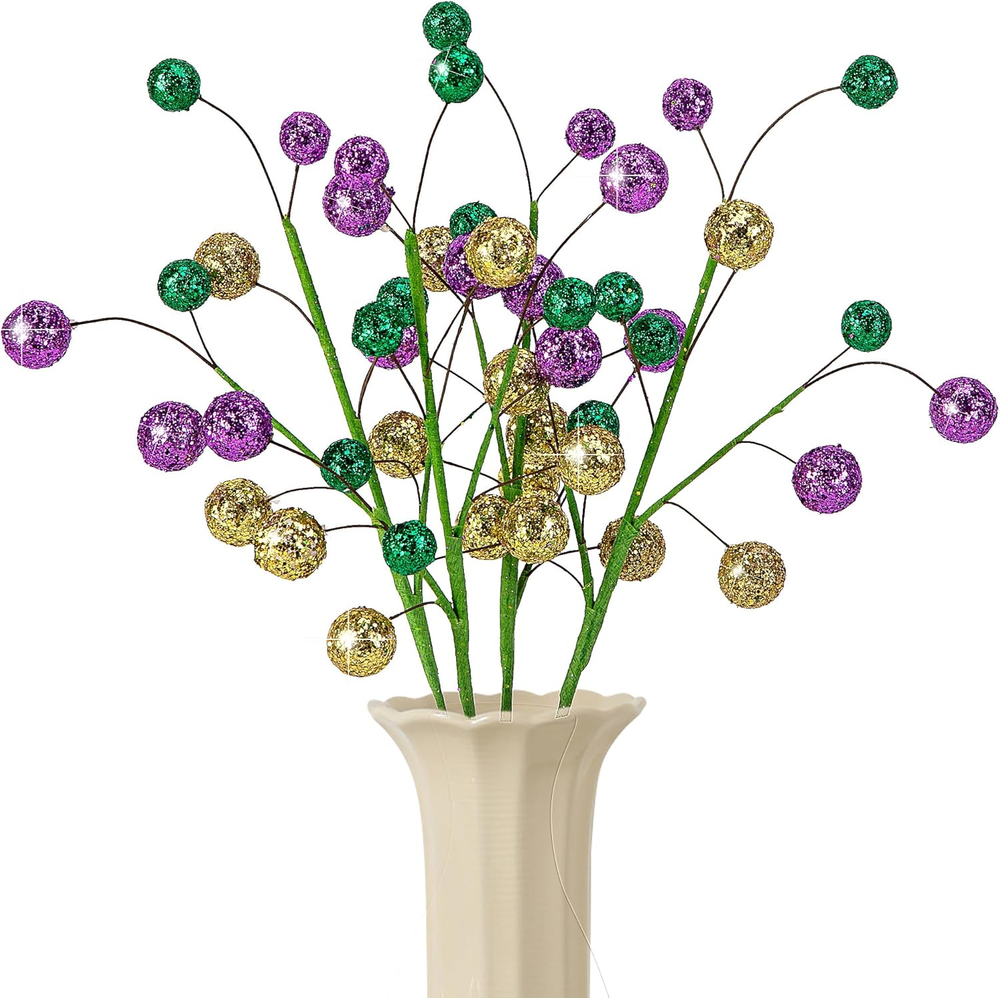 4 Pcs Mardi Gras Ball Centerpiece Stems- 15
