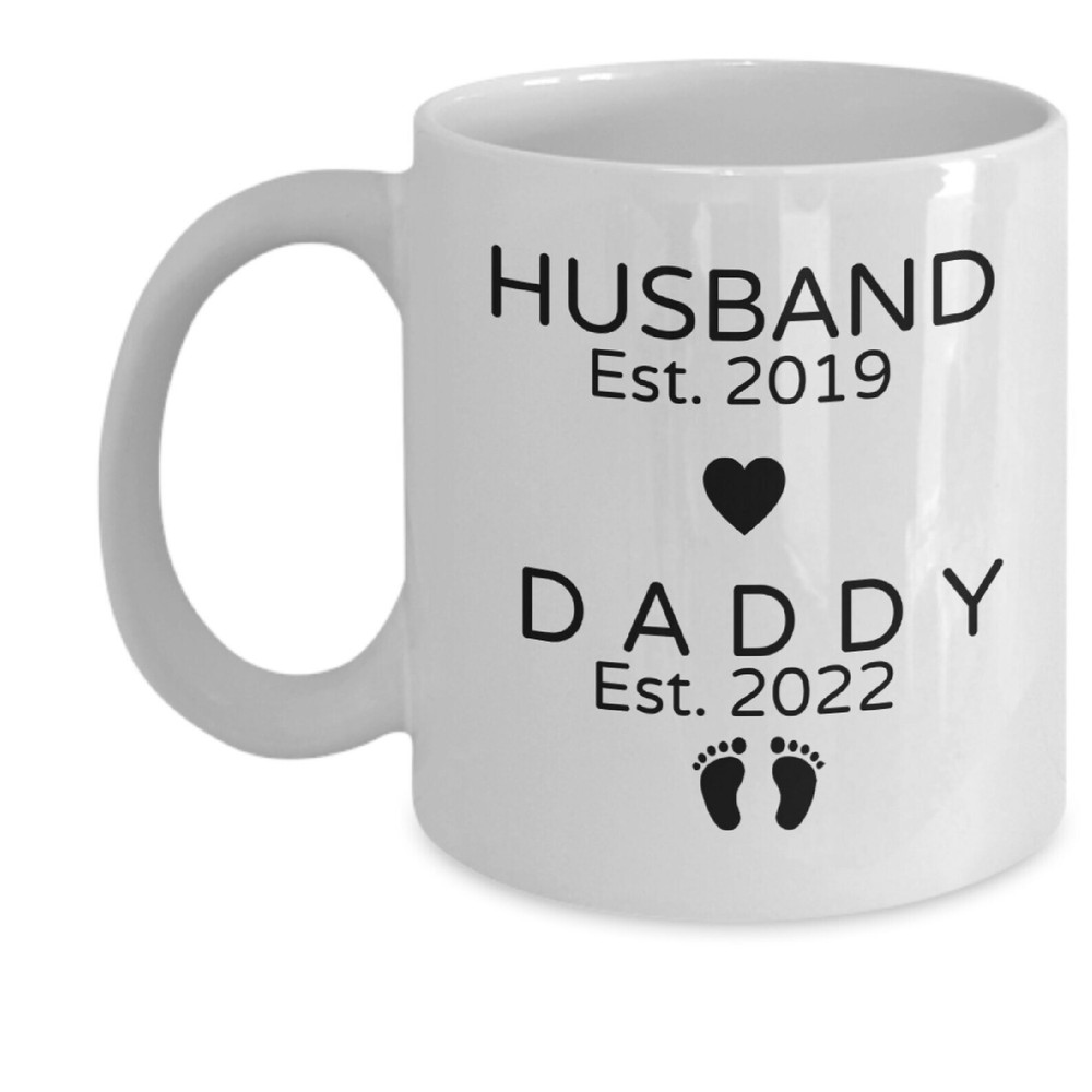 Daddy Est Gift Personalize Daddy Est Mug Custom Daddy Husband Mug Husband Baby