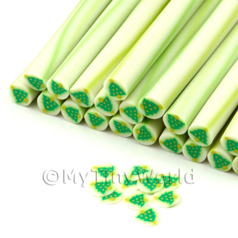 4 Handmade Christmas Tree Nail Art Canes for Festive Designs