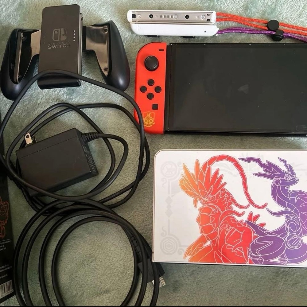 Nintendo Switch Pokemon Scarlet and Violet Edition OLED barley Used.