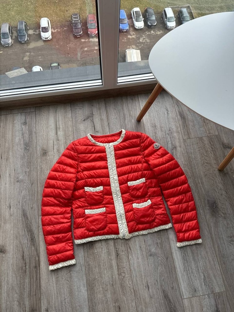 Moncler Flavienne Quilted Down Puffer Jacket Coral Ledies Size XSmall