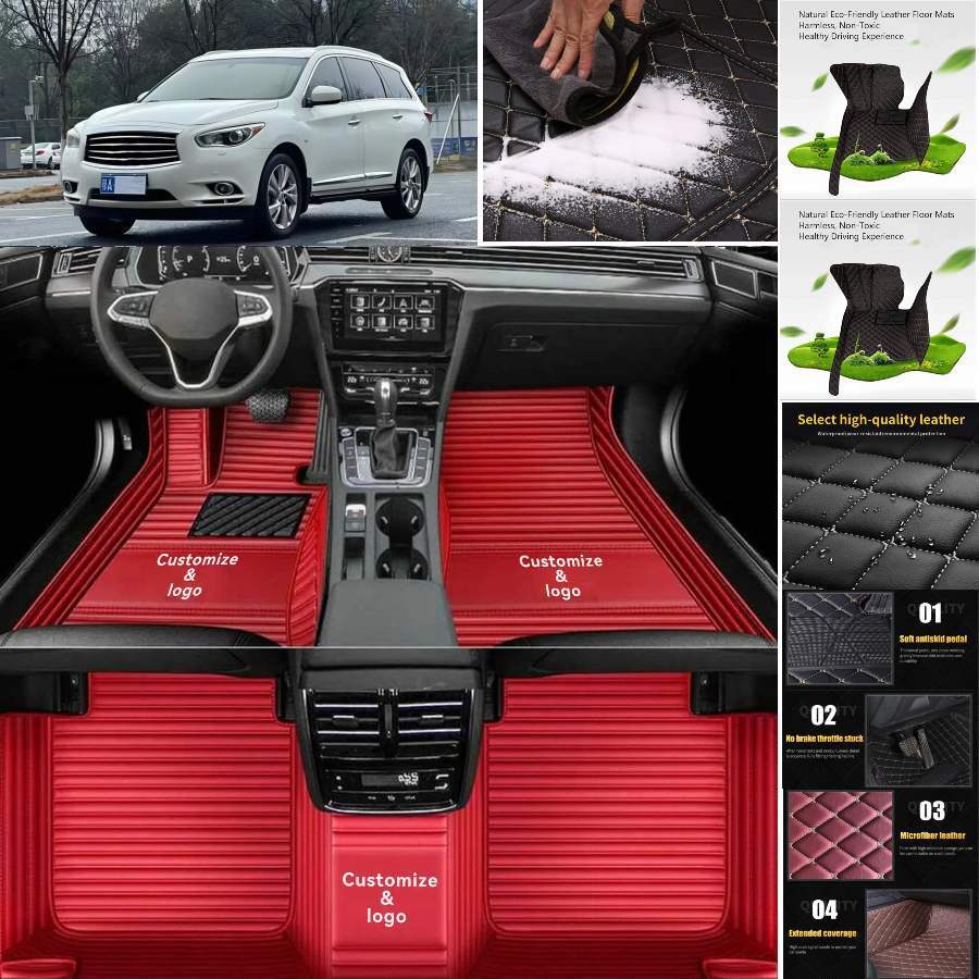 Custom Luxury Front & Rear Floor Mats for Infiniti JX – All-Weather Carpet Liners