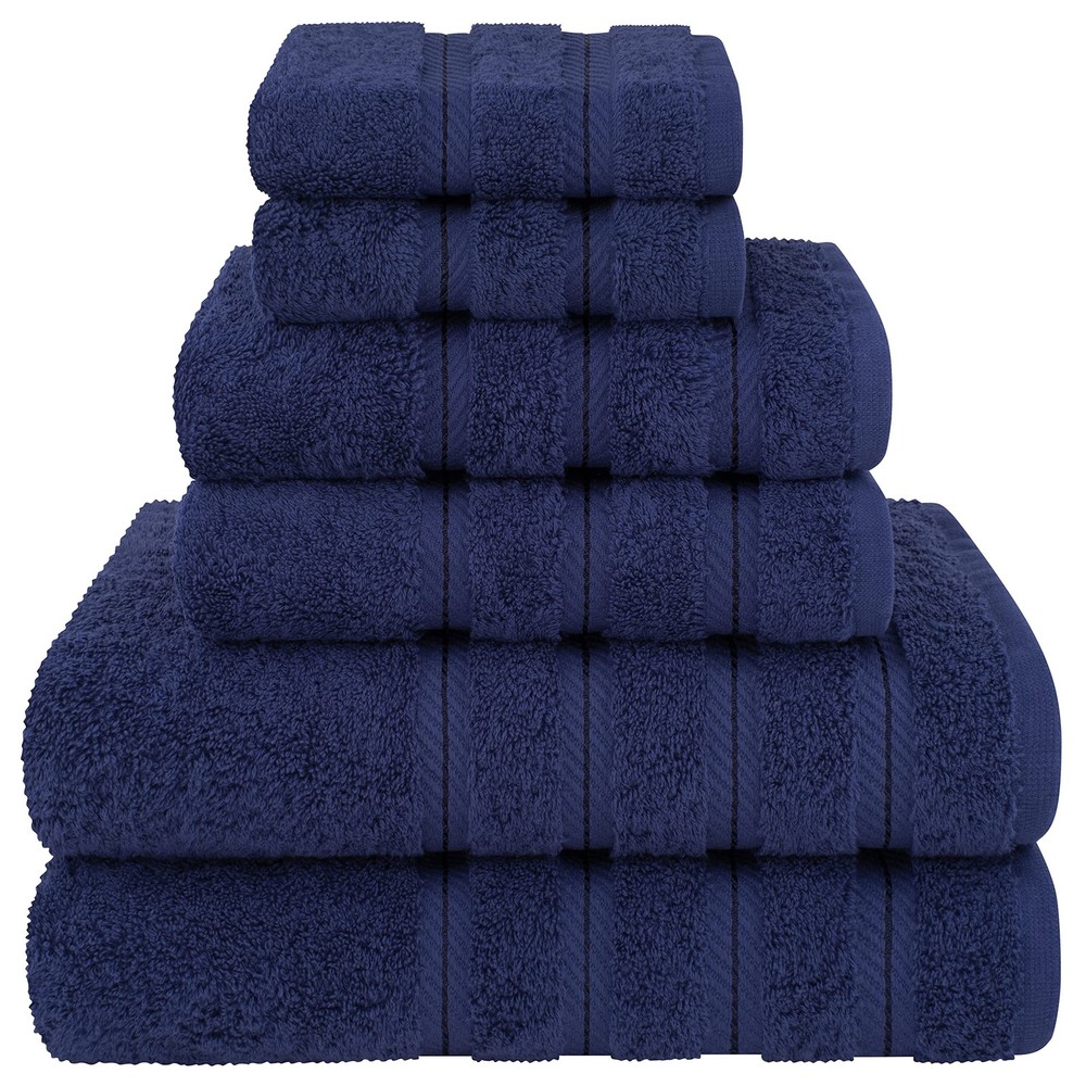 Luxury 6-Piece Bath Towel Set with 2 Bath 2 Hand Towels 2 Washcloths 600 GSM Ultra Soft