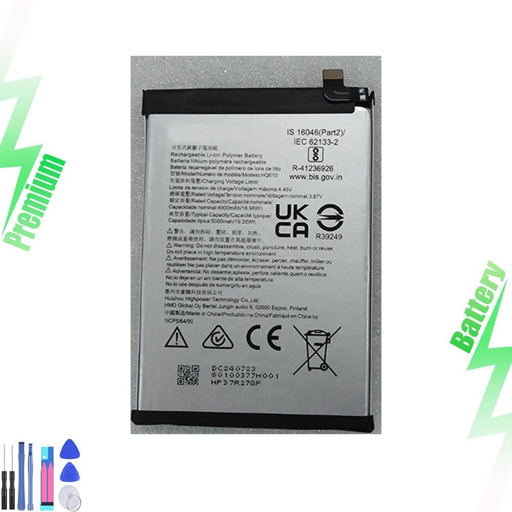 For Nokia G310 5G TA-1448 HQ610 5000mAh Battery Replacement