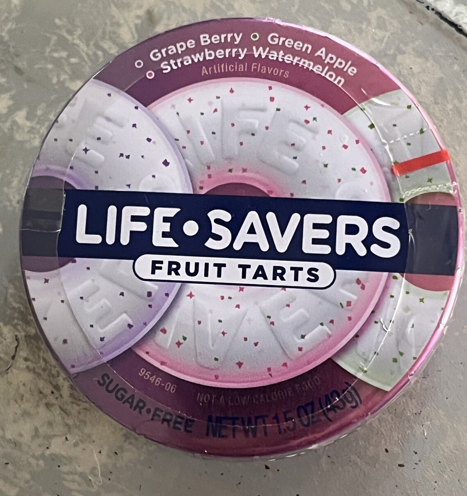 Life Savers Fruit Tarts SEALED Purple Lifesavers Collector Tin 3 Flavors Retired
