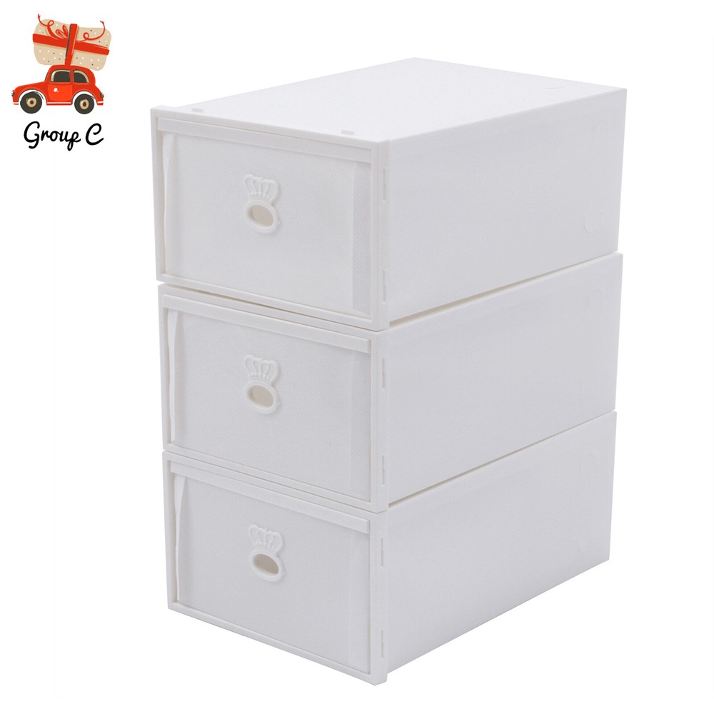 3 Drawer Plastic Storage Bin Cabinet Organizer Container Unit Boxes Stackable