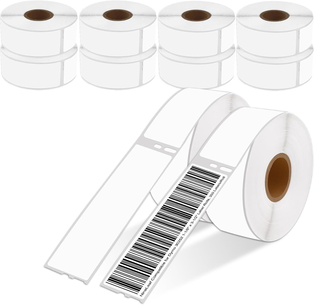 10-Roll DYMO 30252 Address Labels 1-1/8x3-1/2 for LabelWriters