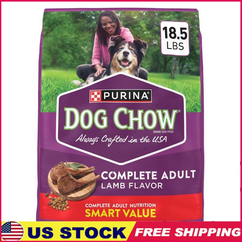 High Protein Lamb Flavor Dry Dog Food Complete Nutrition Adult Dogs 18.5lb New