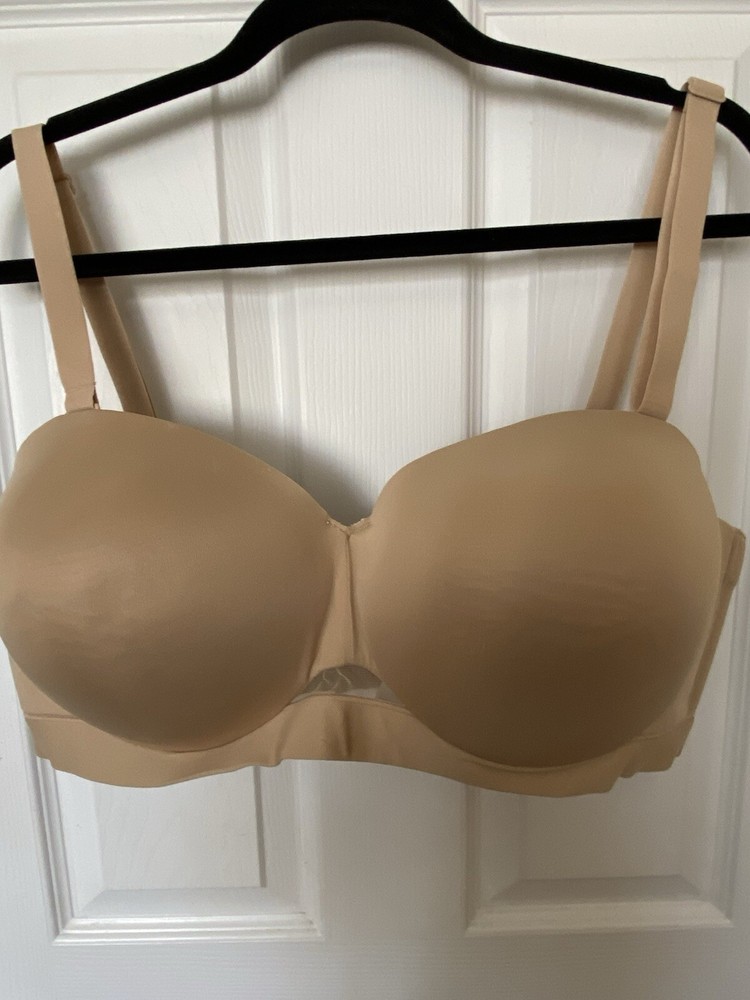 Cacique Multi-Way Lined Strapless Bra Size 42DDD -Nude Full Coverage Underwires