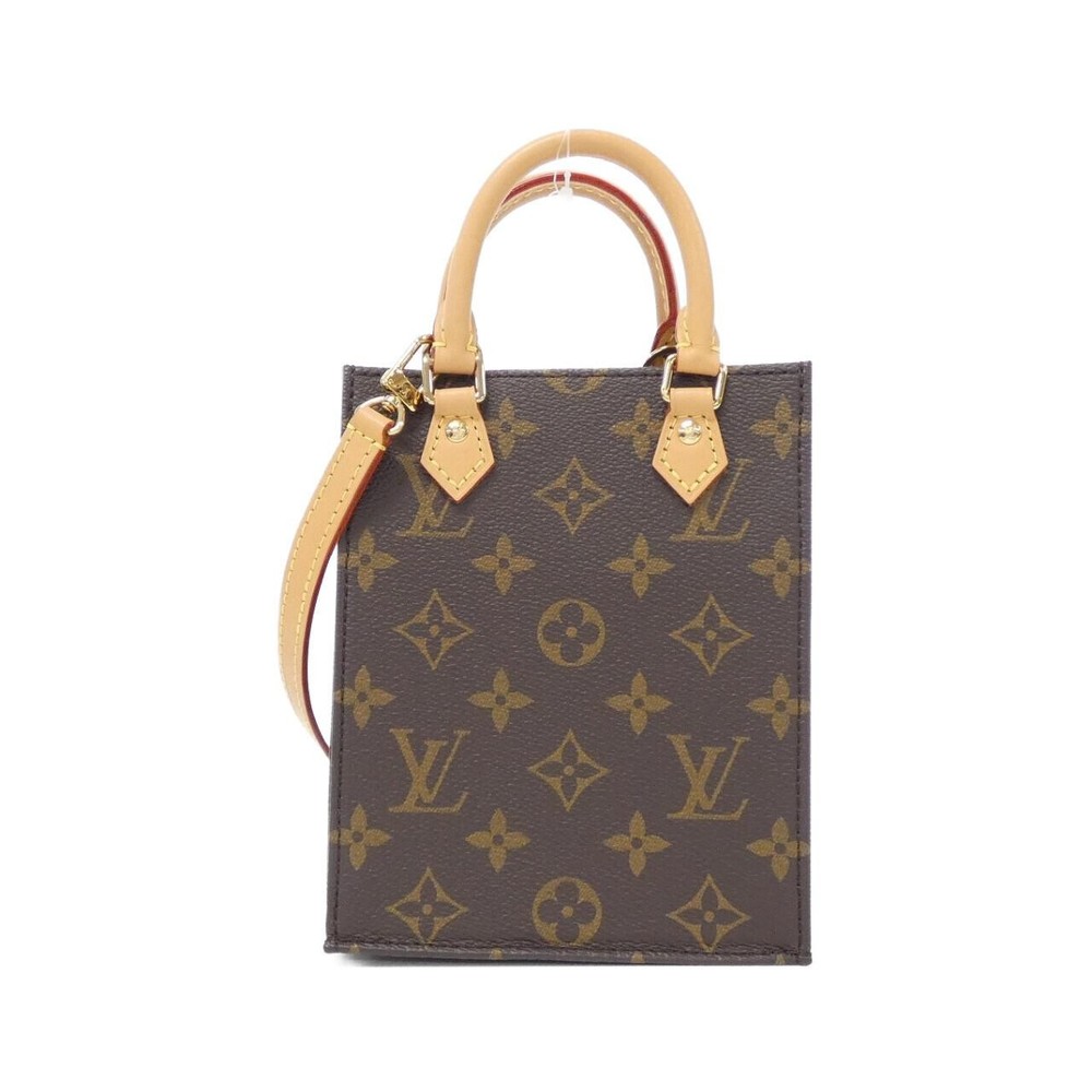 Authentic Louis Vuitton Monogram Petit Sac Plat M81295 Crossbody Bag