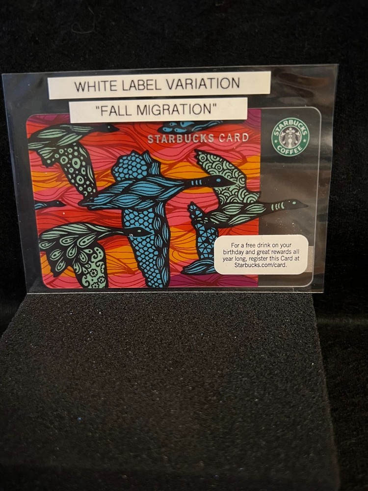 Starbucks Gift Card - 2010 Fall Migration White Label (Old Logo)  - New/Unused