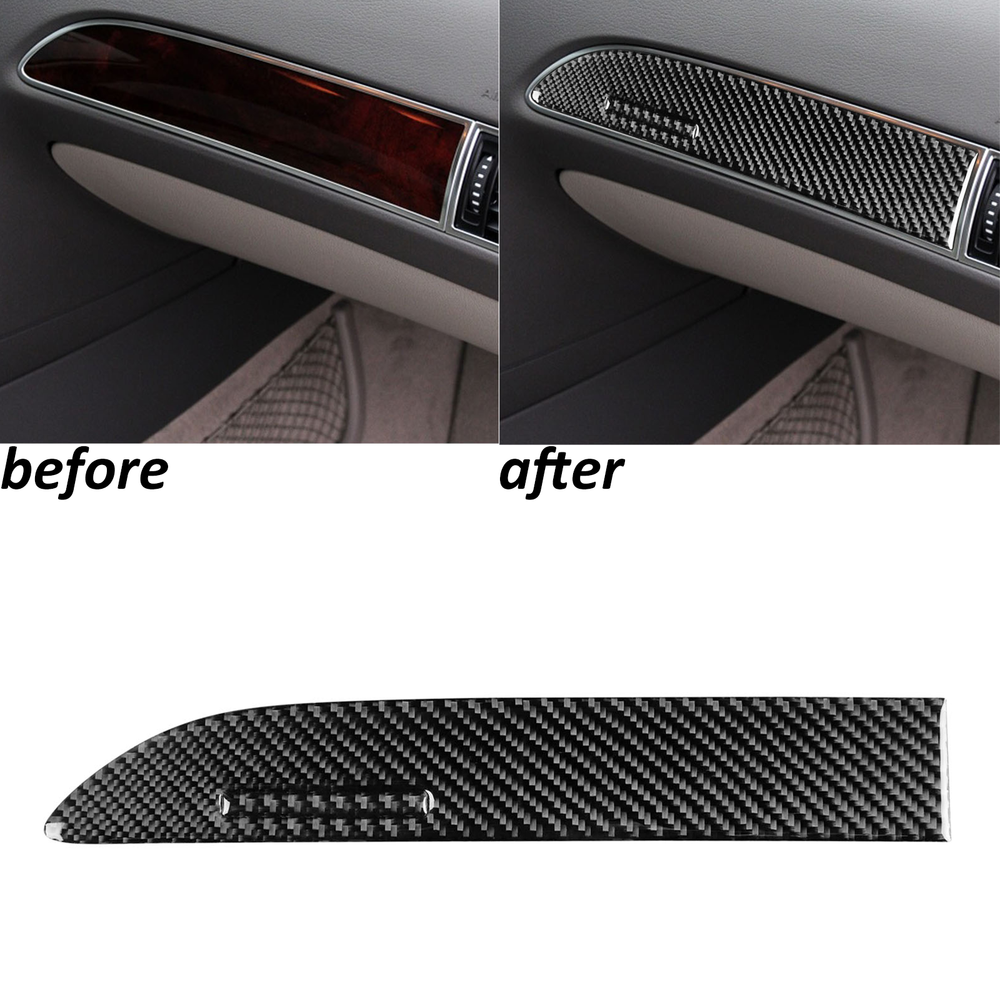 Real Carbon Fiber Interior Co-pilot Dashboard Panel Trim For Audi A6 S6 C6 05-11
