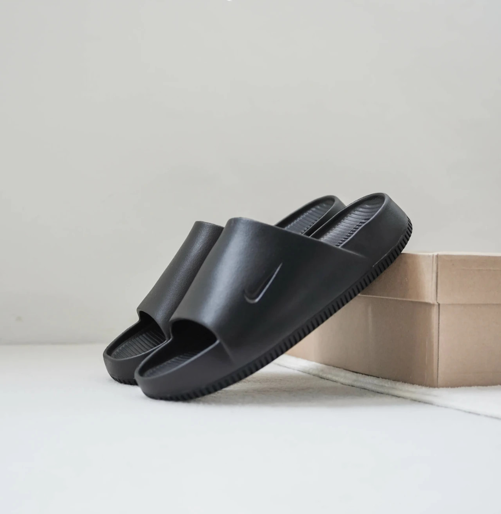 Nike Calm Mens Slides Sandals FD4116 Comfort Cushion Black 11 12 13 14