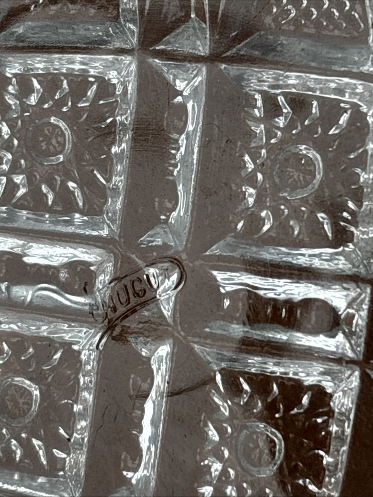 1914 Nucut Imperial Sawtooth Edge 6-Inch Clear Pressed Glass Candy Dish