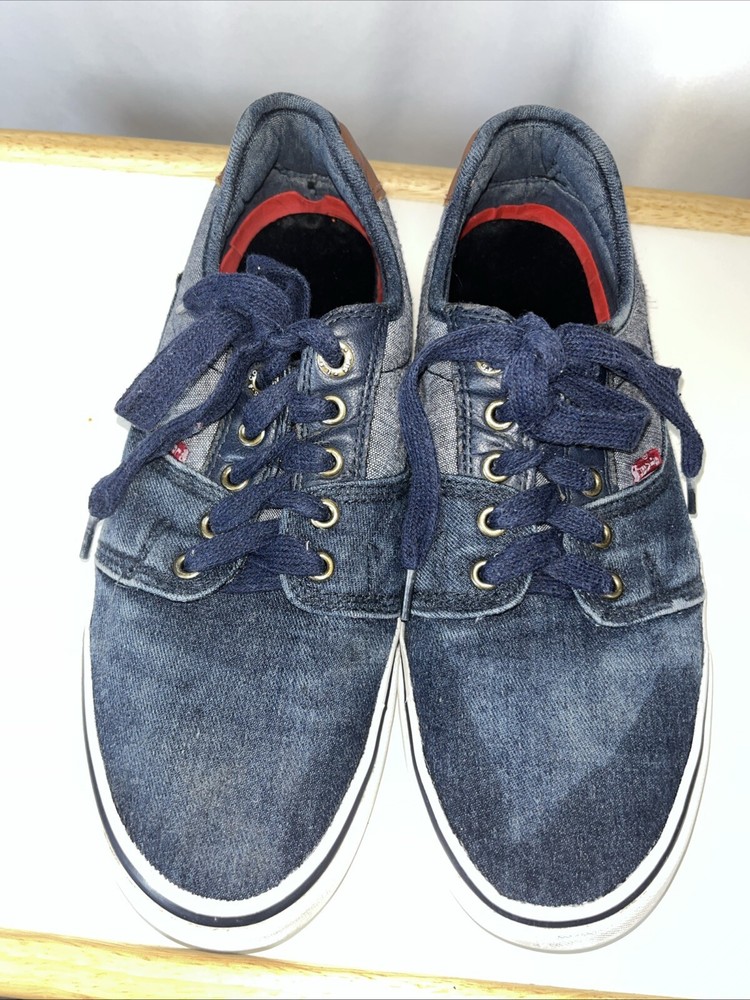 Levi's Shoes Men's Size 9.5 Blue Denim Low Top Sneakers 51848709U-Mens