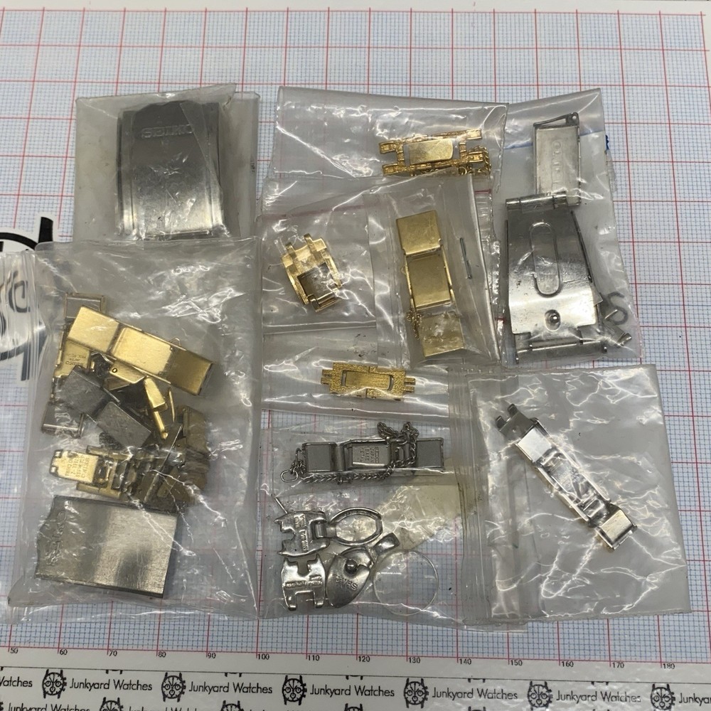 Lot Of Vintage Seiko Clasp Buckle Watch Japan Repair Parts Watchmaker Spares