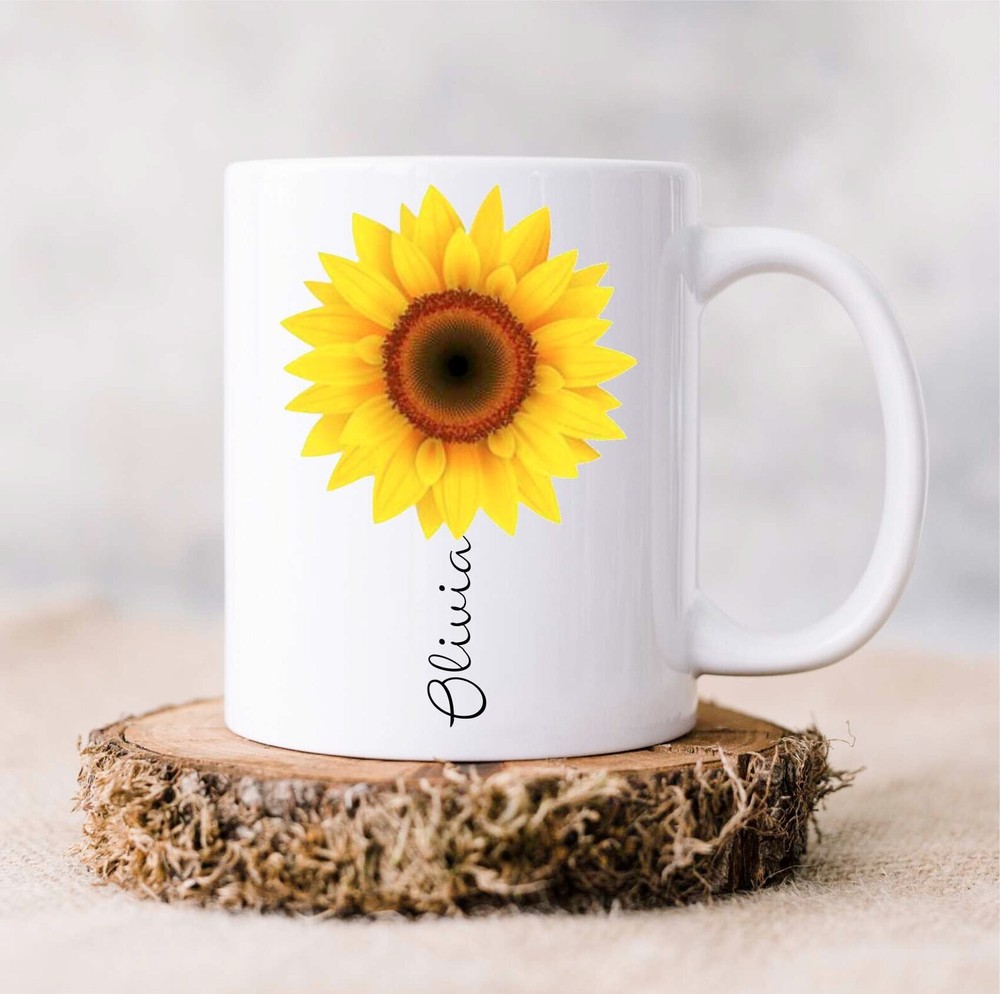 Sunflower Mug Personalized Sunflower Mug Sunflower Gifts For Her Sunflower Cup S