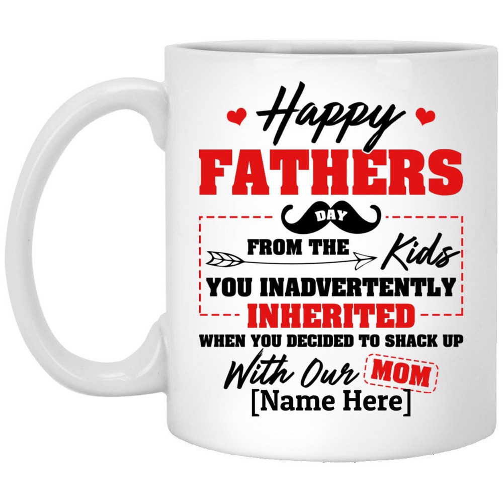 Personalized Happy Fathers Day From The Kids You Inadvertently Ceramic Coffee