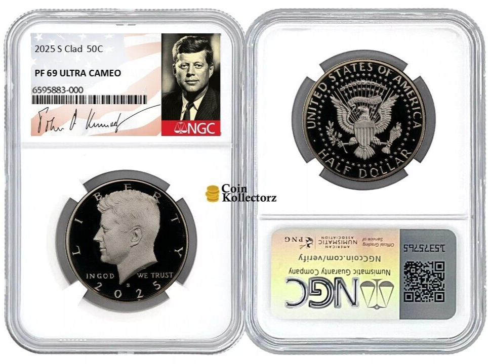 Presale 2025 S Kennedy Half Dollar 50C NGC PF69 Ultra Cameo-image