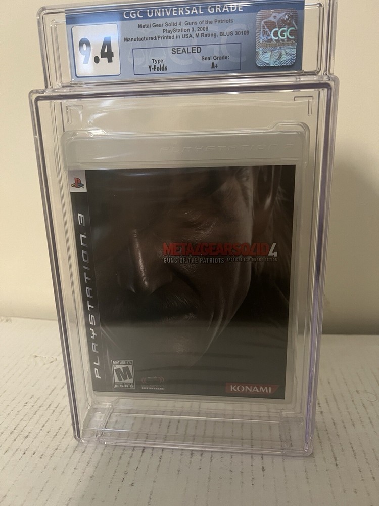 Metal Gear Solid 4 Guns of Patriots PS3 Sealed First Print CGC 9.4 A+