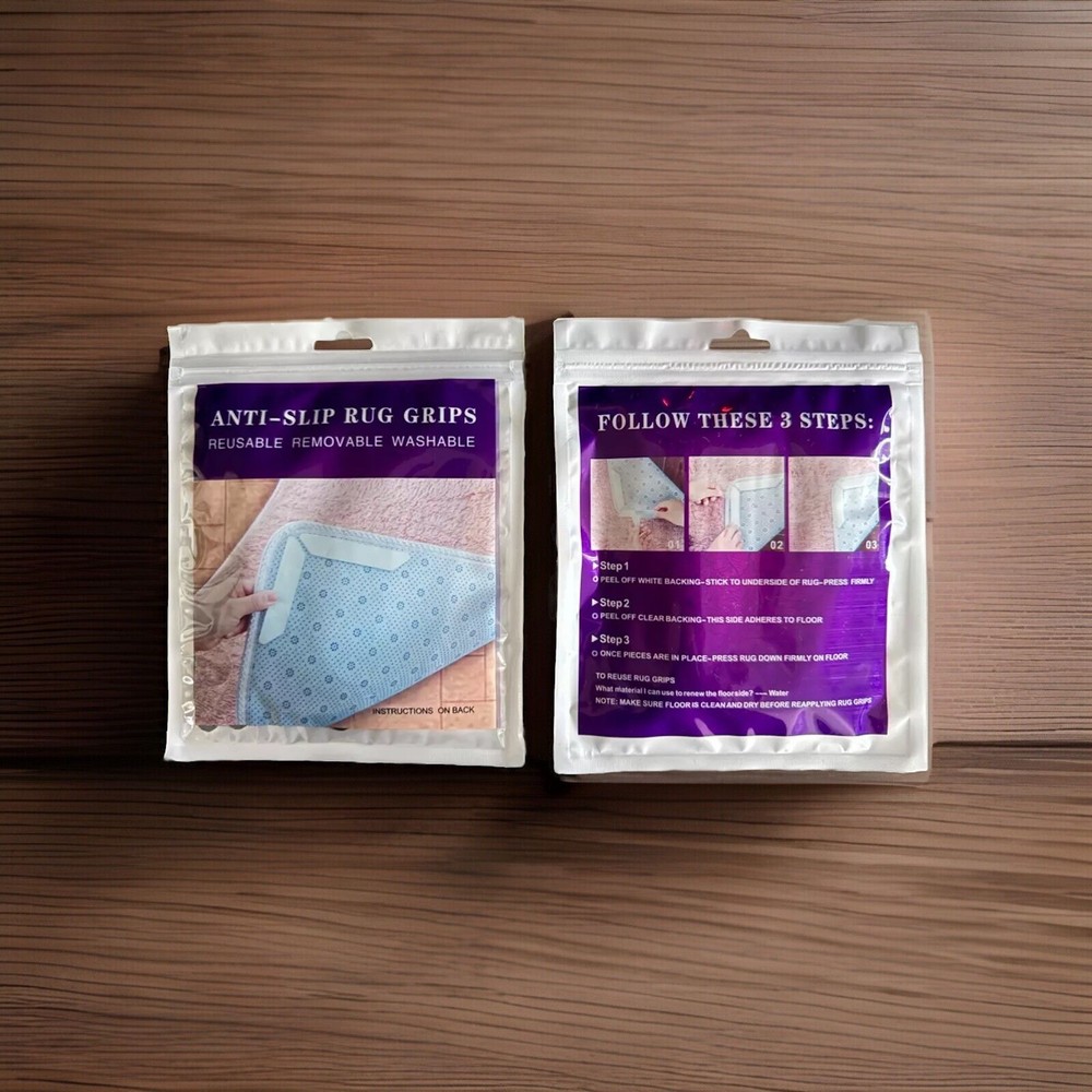 12 Pack Reusable Rug Grippers Washable Rug Tape for all Floors Christmas Sale-image