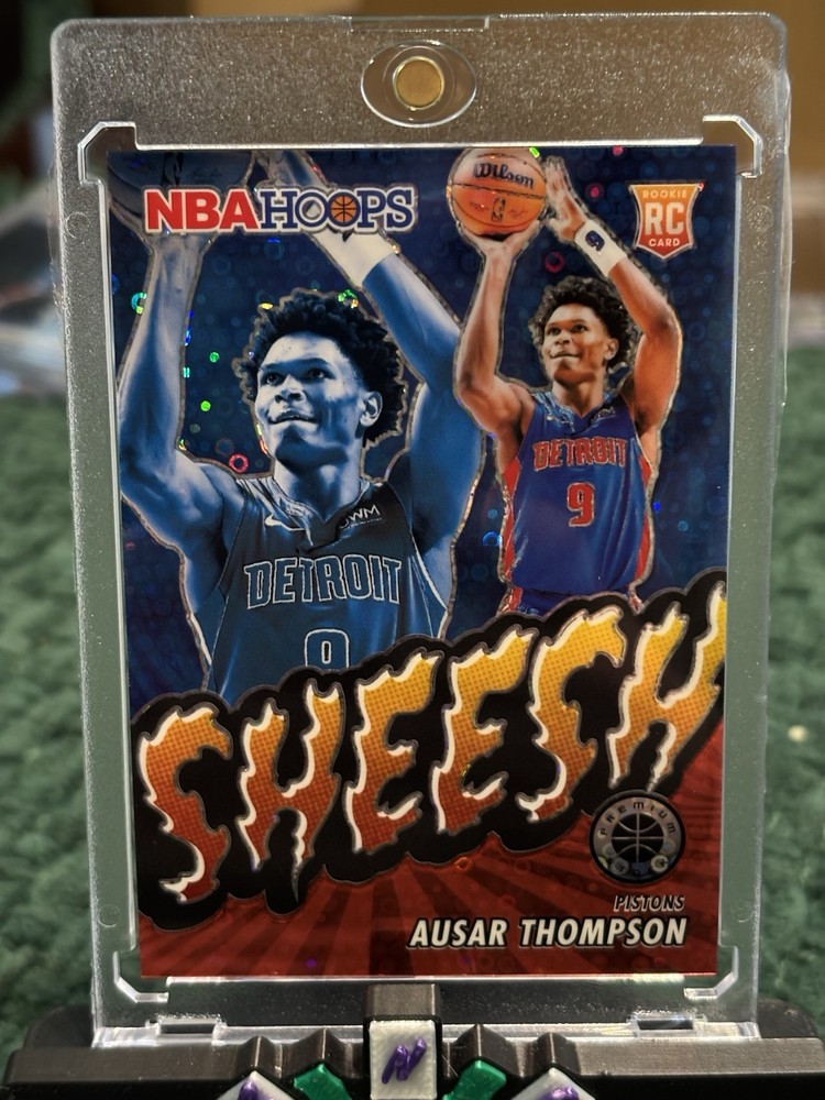 2023-24 Panini NBA Hoops Sheesh Ausar Thompson Red Disco Prizm RC #24/99