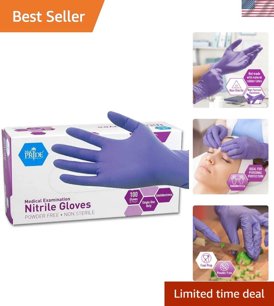 Powder-Free Nitrile Exam Gloves Small Pack of 100