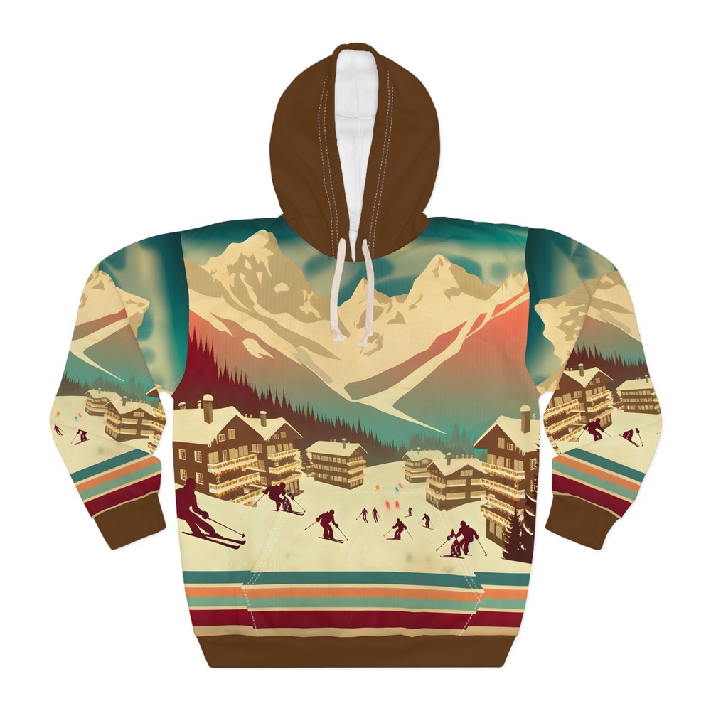 Taos Ski Valley All Over Print Hoodie Outdoor Travel Apparel for Adventurers