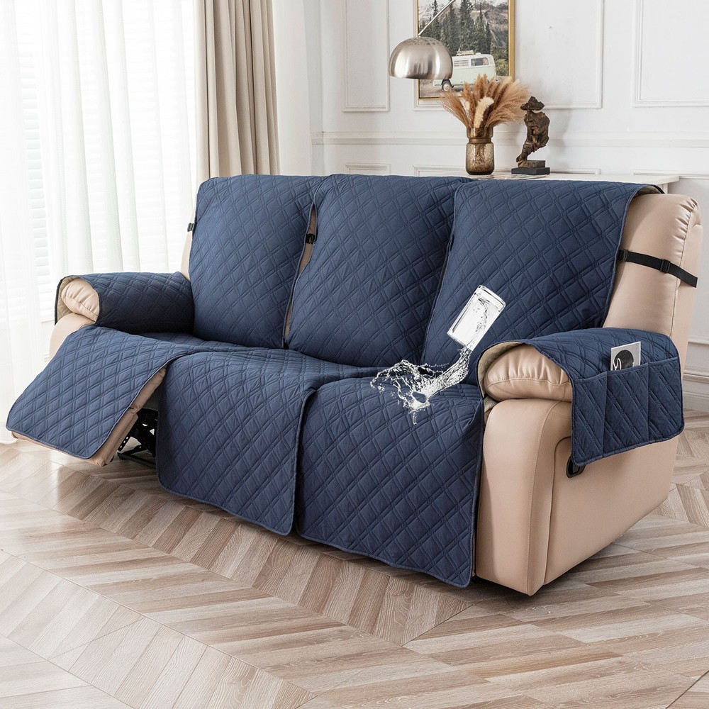Waterproof non-slip sofa cover recliner 3 seats, furniture protection decoration