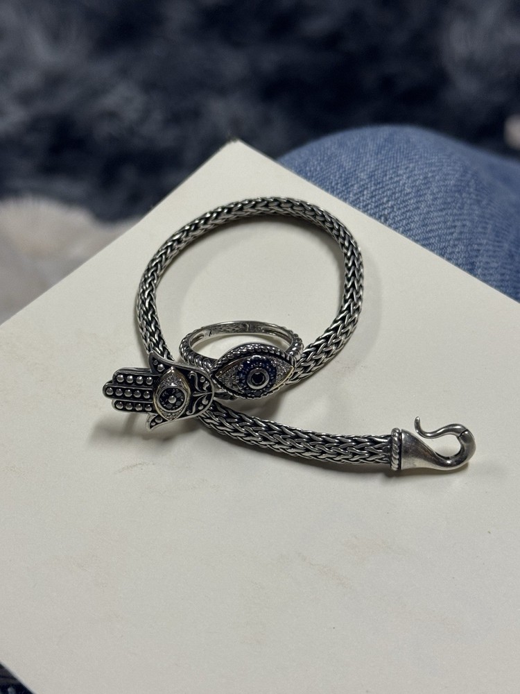 Effy Gods Eye Ring and Bracelet Set in Sterling Silver