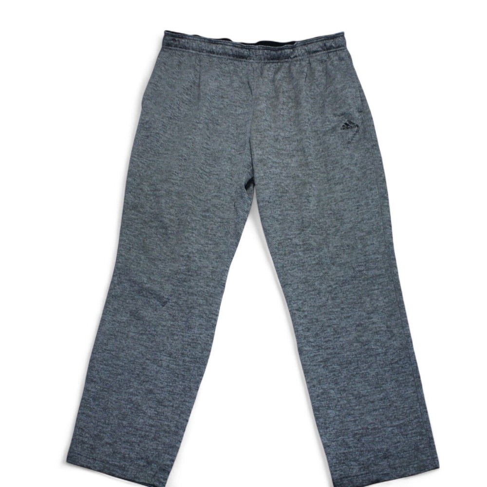 Adidas Mens Joggers W36-40 Grey Polyester Sports Casual Drawstrings Bottoms
