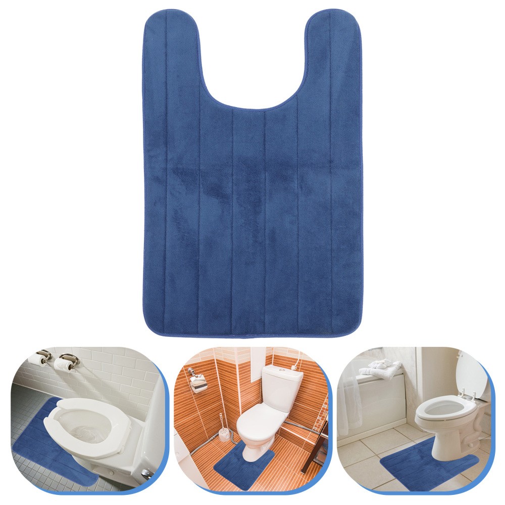 Non-Slip Bathroom Toilet Mat Soft Cushioned Floor Protector