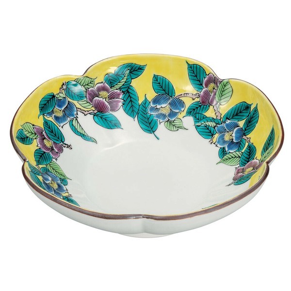 Kutani Ware ‘Yoshidaya Camellia Design’ 7″ Bowl – Japanese Tableware
