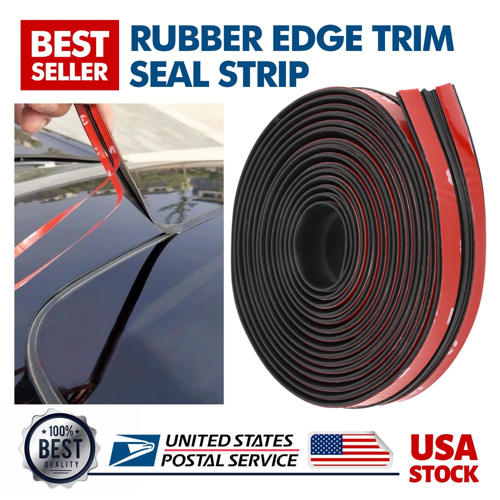 20FT T-Shape Rubber Car Van Door Seal Strip Hood Edge Weatherstrip Moulding Trim